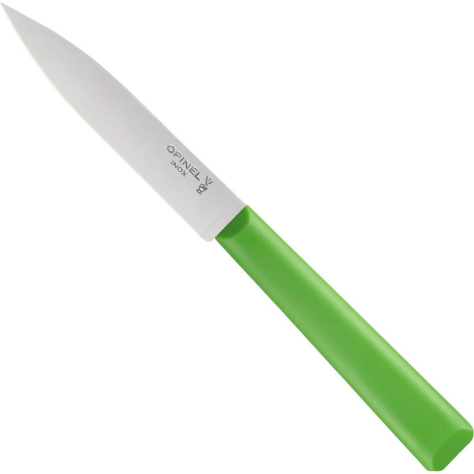 Нож столовый Opinel №312, пластиковая рукоять, блистер, нержавеющая сталь, зеленый 002351
